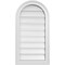 Ekena Millwork Round Top Surface Mount PVC Gable Vent: Functional, w/ 2"W x 1-1/2"P Brickmould Frame, 16"W x 30"H GVPRT16X3002SF - alternate 1